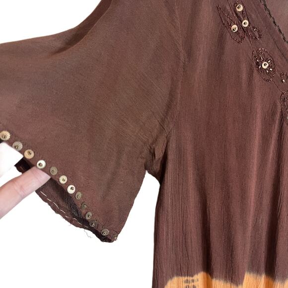 Just Cruising Free Size Boho Multicolor Tye Dye Hippie Dress - Picture 4 of 5